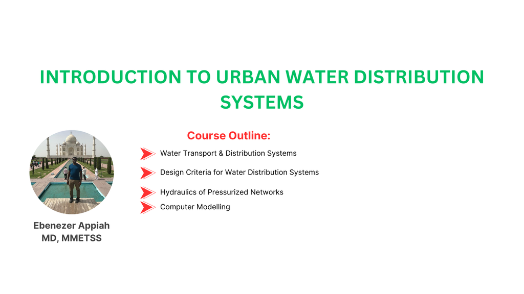 Introduction to urban water distribution systems