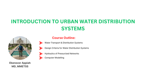 Introduction to urban water distribution systems